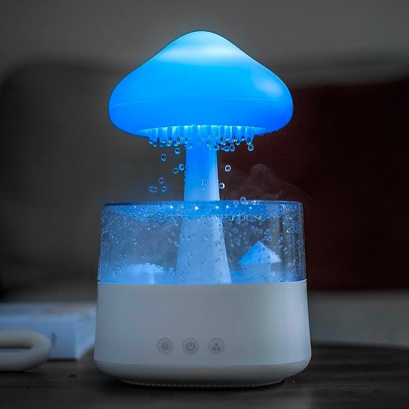 Raindrip™ — Humidificateur Nuage Pluie | Son Pluie Apaisant | Diffuseur & Veilleuse LED 7 Couleurs