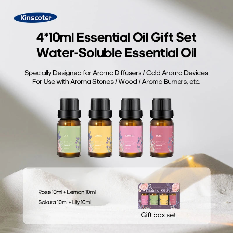 Set d'Huiles Essentielles Raindrip™ — 6 Parfums Compatible Diffuseur